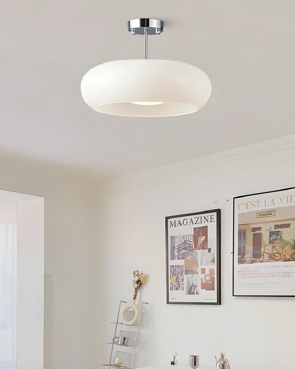 Soren Modern Glass Flush Mount Ceiling Light for Bedroom & Hallway