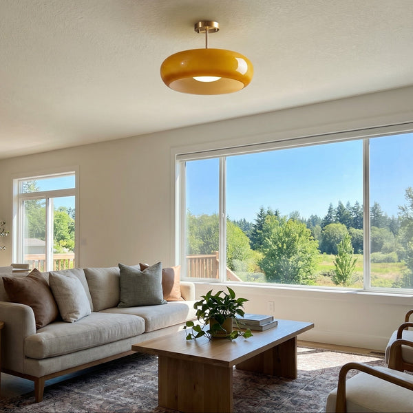Soren Modern Glass Flush Mount Ceiling Light for Bedroom & Hallway