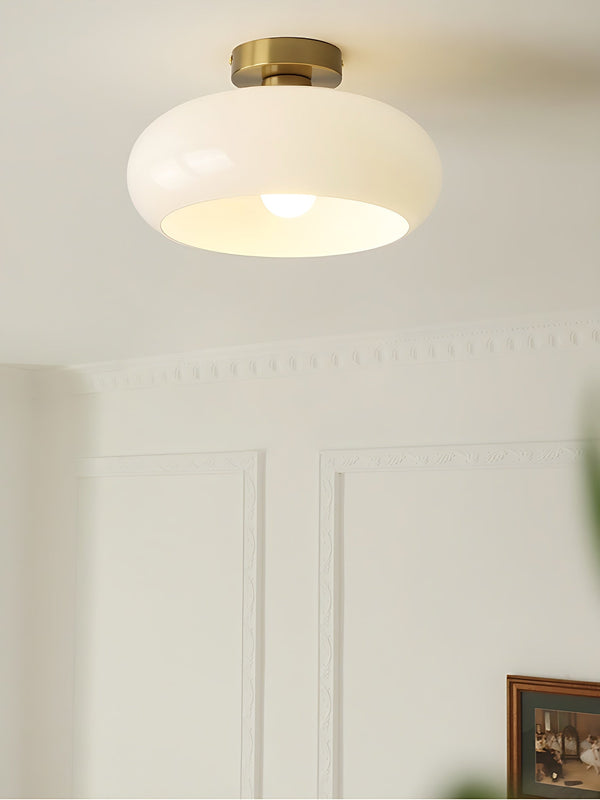 Soren Modern Glass Flush Mount Ceiling Light for Bedroom & Hallway