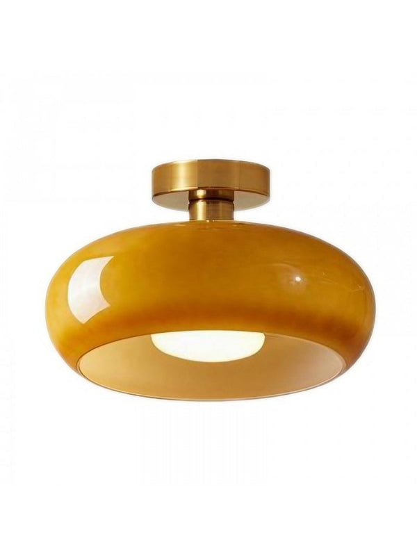 Soren Modern Glass Flush Mount Ceiling Light for Bedroom & Hallway