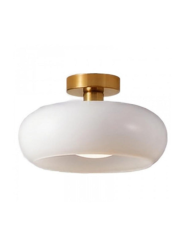 Soren Modern Glass Flush Mount Ceiling Light for Bedroom & Hallway