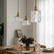 Lucien Modern Ribbed Glass Pendant Light for Dining Room & Kitchen