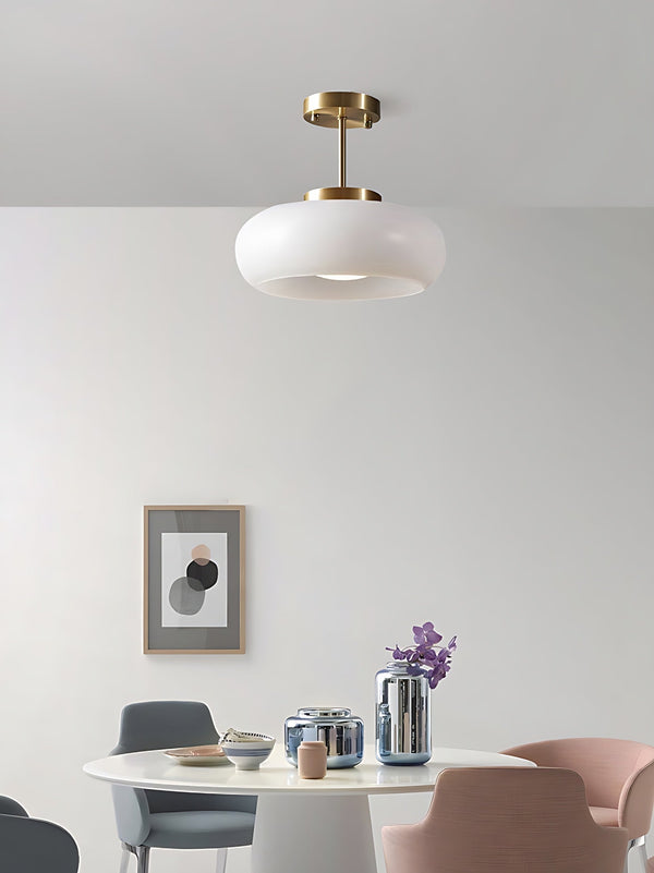 Soren Modern Glass Flush Mount Ceiling Light for Bedroom & Hallway