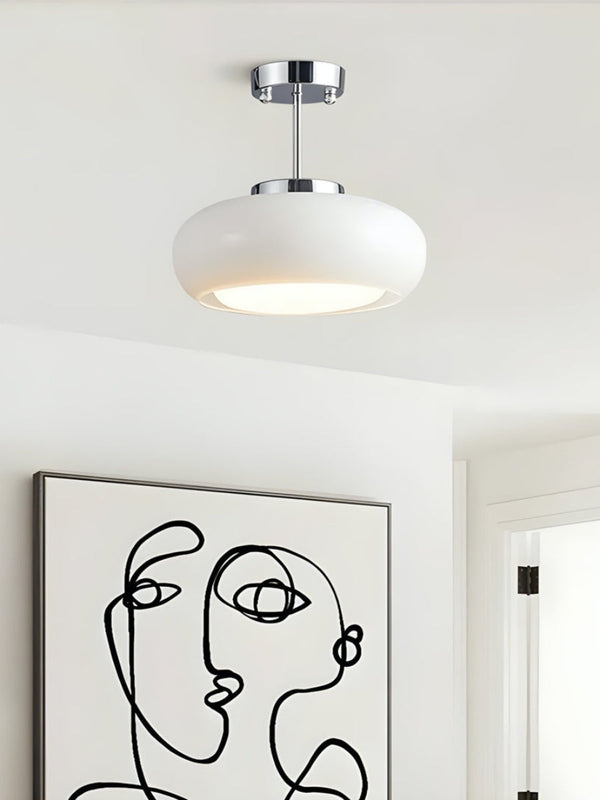 Soren Modern Glass Flush Mount Ceiling Light for Bedroom & Hallway