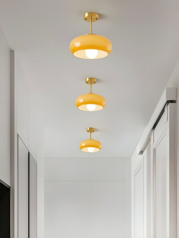 Soren Modern Glass Flush Mount Ceiling Light for Bedroom & Hallway