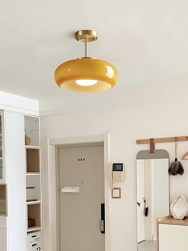 Soren Modern Glass Flush Mount Ceiling Light for Bedroom & Hallway