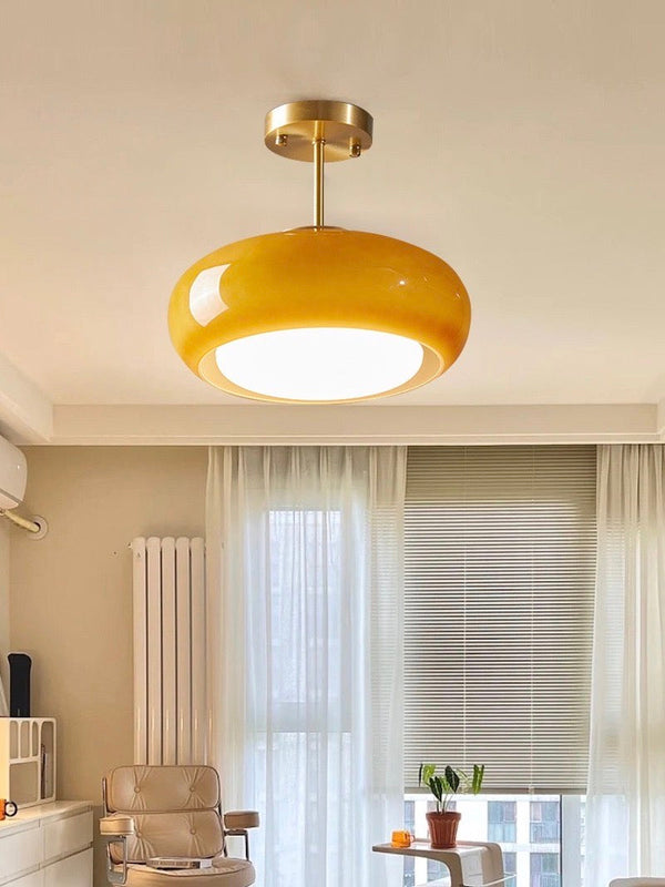 Soren Modern Glass Flush Mount Ceiling Light for Bedroom & Hallway