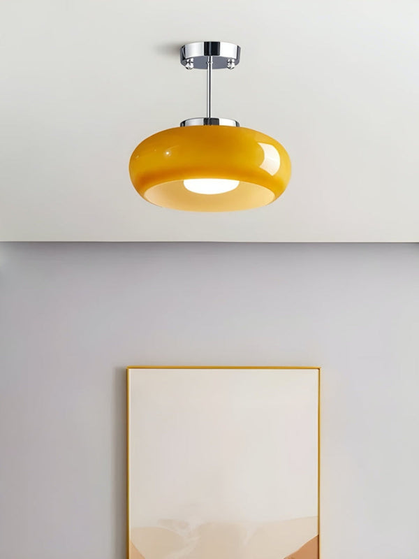 Soren Modern Glass Flush Mount Ceiling Light for Bedroom & Hallway