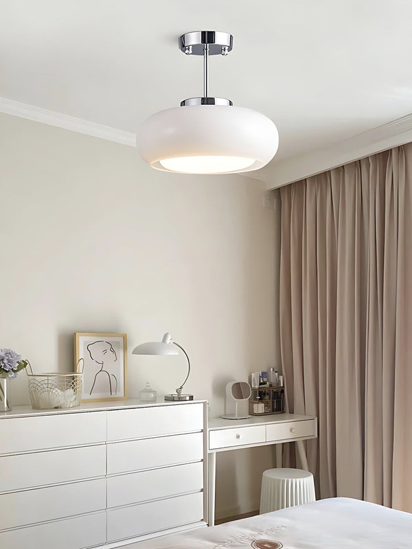 Soren Modern Glass Flush Mount Ceiling Light for Bedroom & Hallway