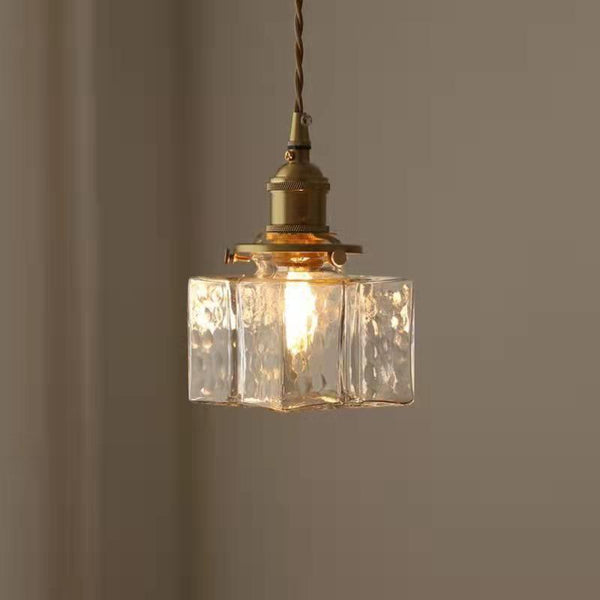 Lucien Modern Ribbed Glass Pendant Light for Dining Room & Kitchen