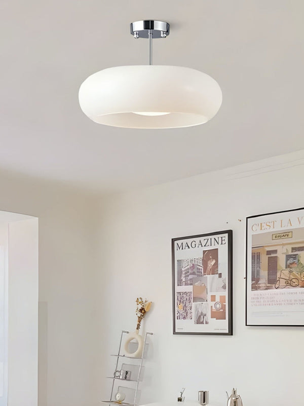 Soren Modern Glass Flush Mount Ceiling Light for Bedroom & Hallway