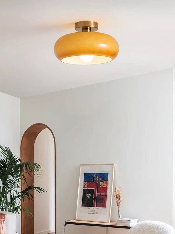 Soren Modern Glass Flush Mount Ceiling Light for Bedroom & Hallway