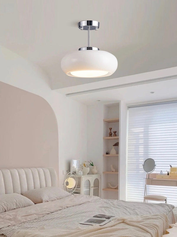 Soren Modern Glass Flush Mount Ceiling Light for Bedroom & Hallway