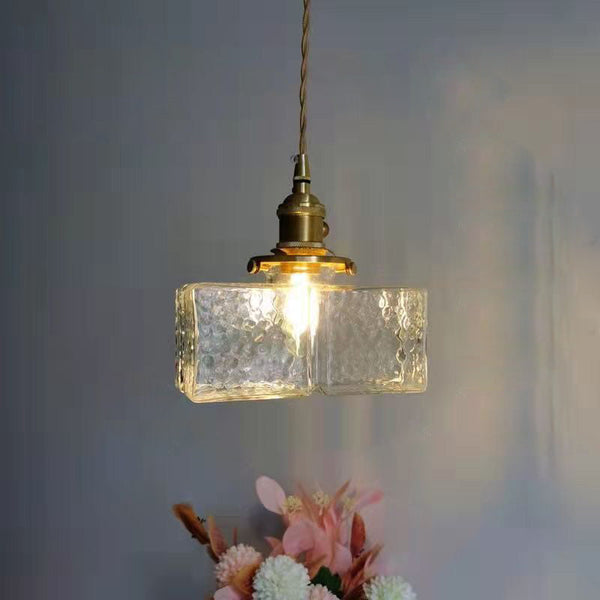Lucien Modern Ribbed Glass Pendant Light for Dining Room & Kitchen