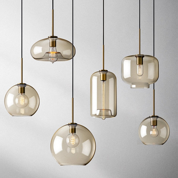 Elian Modern Glass Pendant Light for Kitchen Island & Dining Room