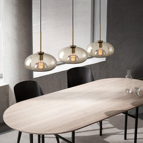 Elian Modern Glass Pendant Light for Kitchen Island & Dining Room