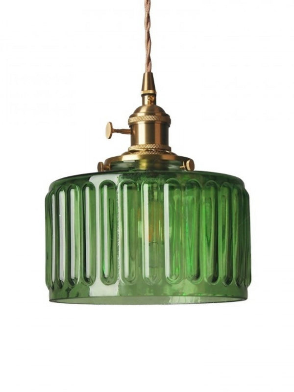 Aster Modern Ribbed Glass Pendant Light for Kitchen Island & Dining