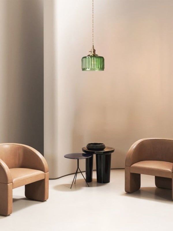 Aster Modern Ribbed Glass Pendant Light for Kitchen Island & Dining