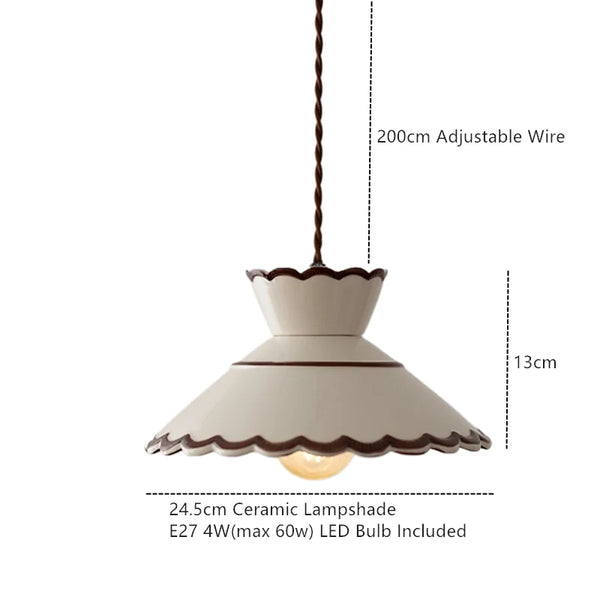 Emilia Modern Hand-Painted Ceramic Pendant Light for Kitchen & Dining