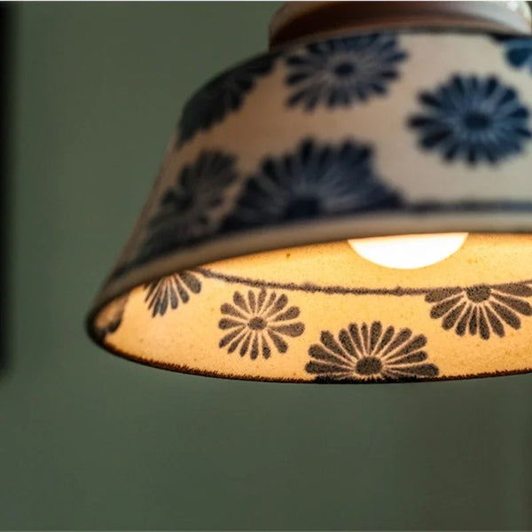 Emilia Modern Hand-Painted Ceramic Pendant Light for Kitchen & Dining