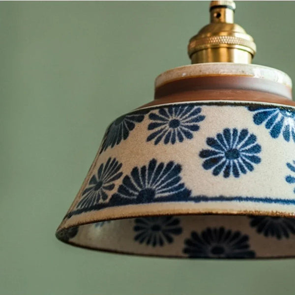 Emilia Modern Hand-Painted Ceramic Pendant Light for Kitchen & Dining