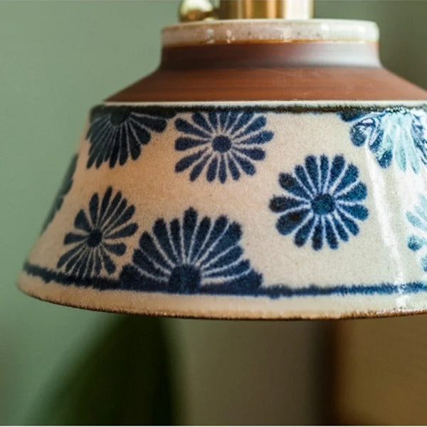 Emilia Modern Hand-Painted Ceramic Pendant Light for Kitchen & Dining