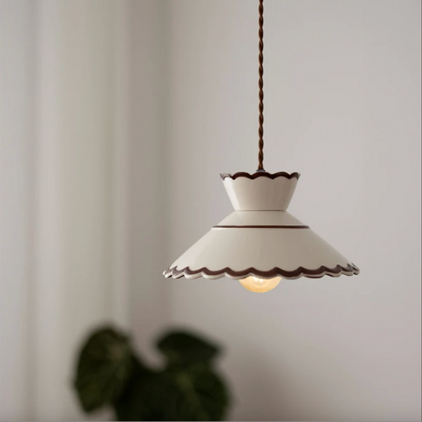 Emilia Modern Hand-Painted Ceramic Pendant Light for Kitchen & Dining