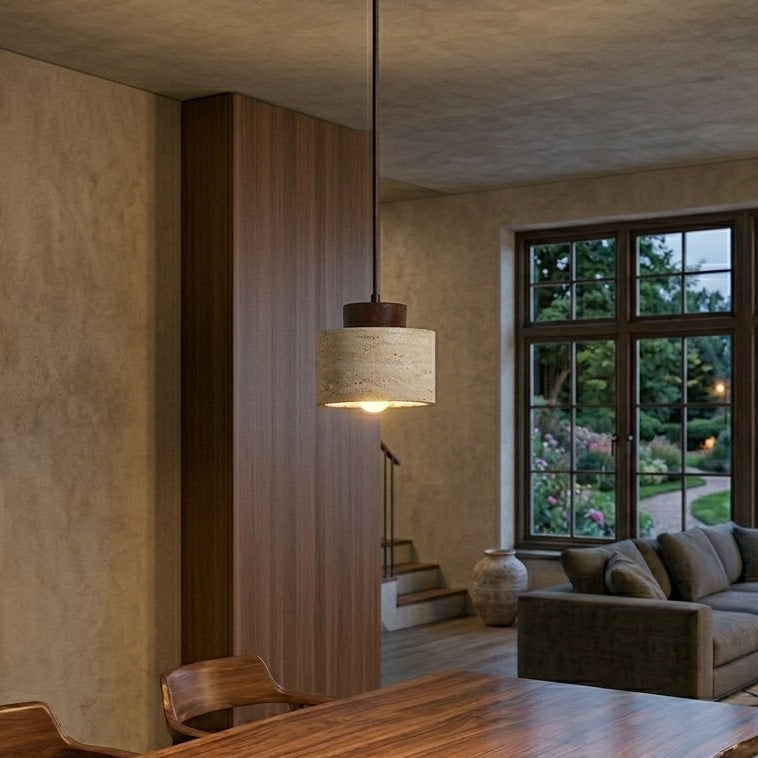 Vivien Travertine Stone Pendant Light