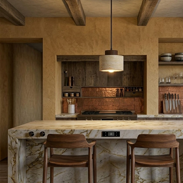 Vivien Travertine Stone Pendant Light