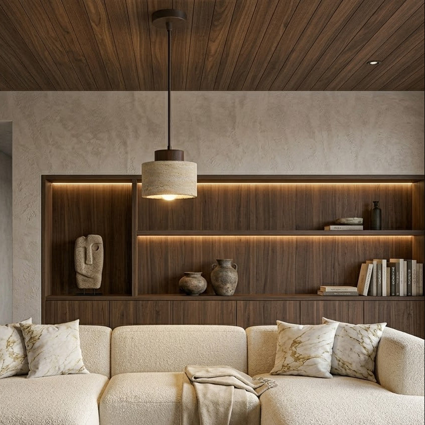 Vivien Travertine Stone Pendant Light