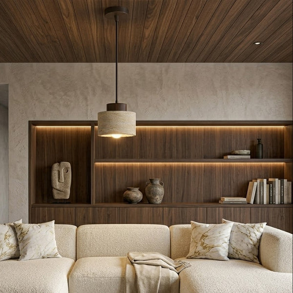 Vivien Travertine Stone Pendant Light