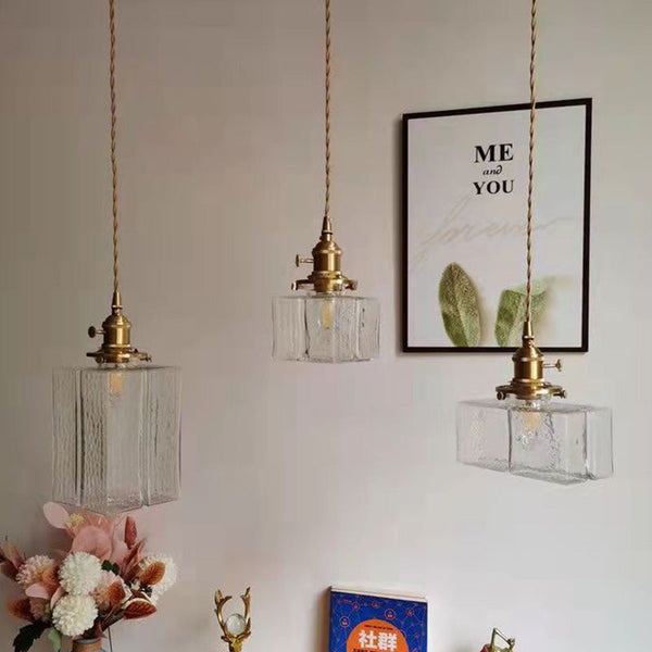 Lucien Modern Ribbed Glass Pendant Light for Dining Room & Kitchen