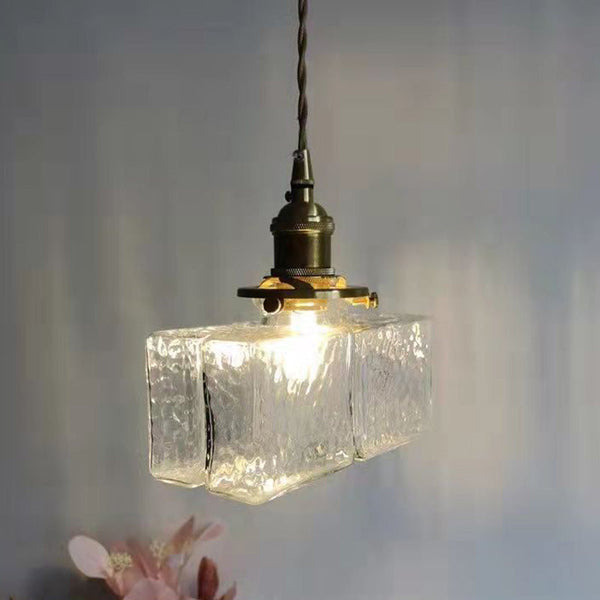 Lucien Modern Ribbed Glass Pendant Light for Dining Room & Kitchen
