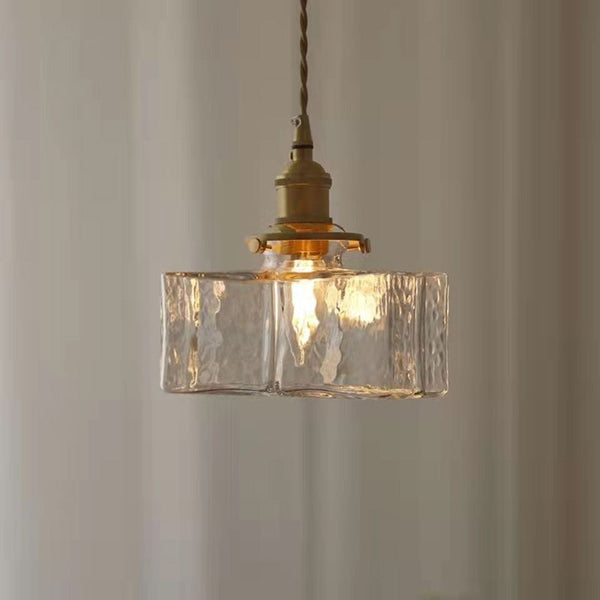 Lucien Modern Ribbed Glass Pendant Light for Dining Room & Kitchen